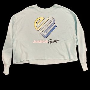 Justice girls size 12/14 crop sweatshirt